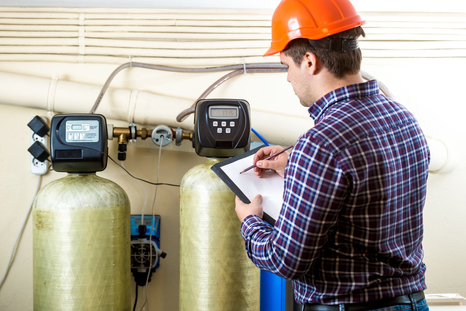 Fix My Water Softener technician performing water softener service